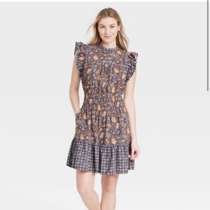 Xsmall universal thread paisley dress